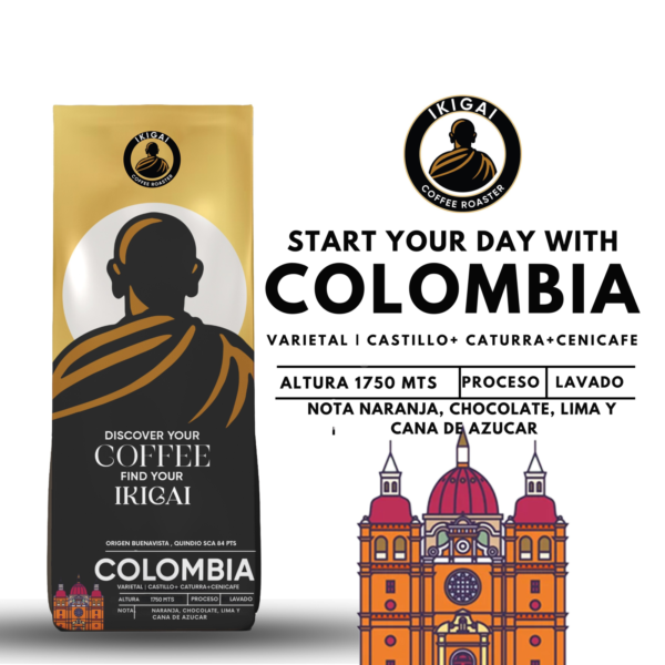 Ikigai Tostado De Especialidad Colombia Cordillera/Buenavista 84 pts En Granos 1 KG